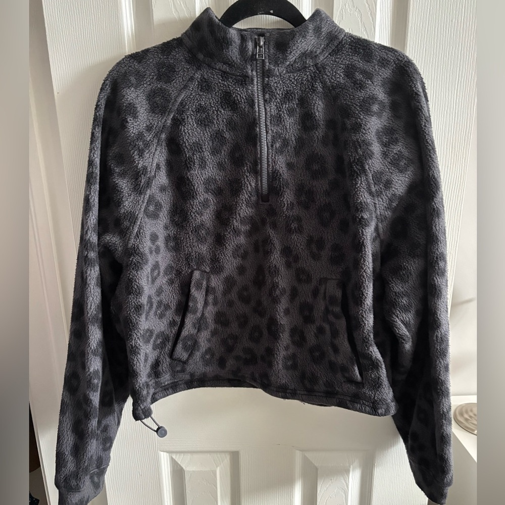Old Navy Leopard Fleece Sweatshirt